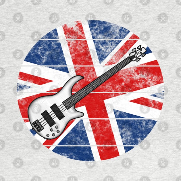 Bass Guitar UK Flag Britain Bassist British Musician by doodlerob